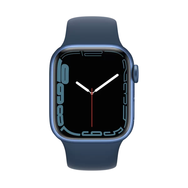Apple Watch S 7 Blue Aluminum Case with Abyss Blue Sport Band 2